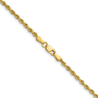 Load image into Gallery viewer, 14K 18 inch 2.25mm Diamond-cut Rope with Lobster Clasp Chain
