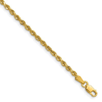 Load image into Gallery viewer, 14K 18 inch 2.25mm Diamond-cut Rope with Lobster Clasp Chain
