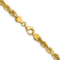 Load image into Gallery viewer, 14K 18 inch 5.5mm Diamond-cut Rope with Fancy Lobster Clasp Chain
