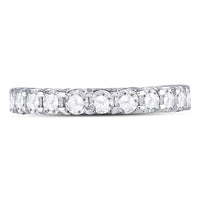 Load image into Gallery viewer, 14kt White Gold Womens Round Diamond Wedding Single Row Band 1 Cttw
