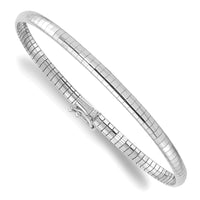 Load image into Gallery viewer, 14K White Gold 4mm Domed 7 inch Omega Bracelet

