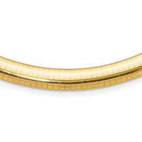 Load image into Gallery viewer, 14K 8mm Lightweight Domed Omega Necklace
