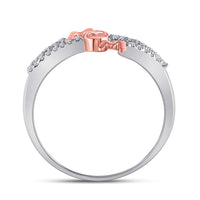 Load image into Gallery viewer, Sterling Silver Womens Round Diamond Mom Mother Ring 1/6 Cttw
