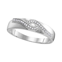 Load image into Gallery viewer, 10kt White Gold His Hers Round Diamond Cluster Matching Wedding Set 1/3 Cttw
