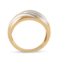 Load image into Gallery viewer, 10kt Yellow Gold Mens Round Diamond Wedding Band Ring 1/2 Cttw
