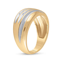 Load image into Gallery viewer, 10kt Yellow Gold Mens Round Diamond Wedding Band Ring 1/2 Cttw
