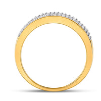 Load image into Gallery viewer, 10kt Yellow Gold Womens Round Diamond Band Ring 1/4 Cttw
