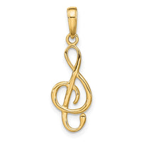 Load image into Gallery viewer, 10K Treble Clef Pendant

