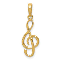 Load image into Gallery viewer, 10K Treble Clef Pendant

