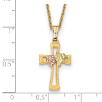 Load image into Gallery viewer, 10k Tri-Color Black Hills Gold Cross Necklace
