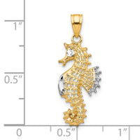 Load image into Gallery viewer, 10K w/Rhodium Seahorse Charm
