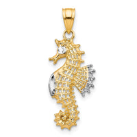 Load image into Gallery viewer, 10K w/Rhodium Seahorse Charm
