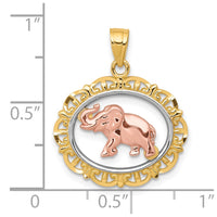 Load image into Gallery viewer, 10k Two-tone with White Rhodium Elephant Charm

