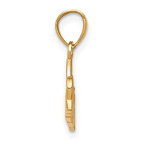 Load image into Gallery viewer, 10K w/ Rhodium #1 CHEERLEADER Charm
