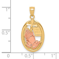 Load image into Gallery viewer, 10k Two-tone Praying Hands Pendant
