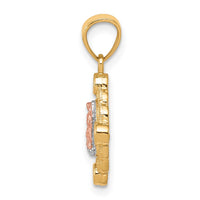 Load image into Gallery viewer, 10k Small Two-tone w/ White Rhodium Our Lady of Guadalupe Pendant
