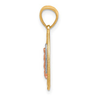 Load image into Gallery viewer, 10k Two-tone with White Rhodium Our Lady of Guadalupe Pendant
