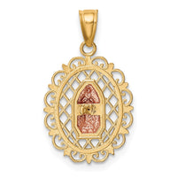 Load image into Gallery viewer, 10k Two-tone with White Rhodium Our Lady of Guadalupe Pendant
