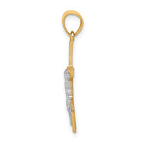 Load image into Gallery viewer, 10K w/ Rhodium Crucifix Pendant
