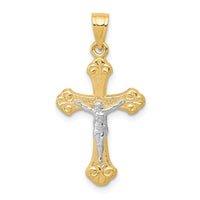 Load image into Gallery viewer, 10K w/Rhodium Crucifix Pendant
