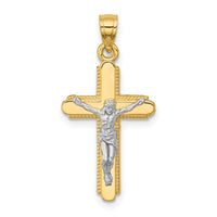 Load image into Gallery viewer, 10K w/Rhodium Crucifix Pendant
