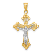 Load image into Gallery viewer, 10k &amp; Rhodium Crucifix Pendant
