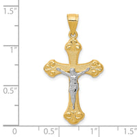 Load image into Gallery viewer, 10K w/Rhodium Crucifix Pendant
