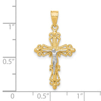 Load image into Gallery viewer, 10K w/Rhodium Crucifix Pendant
