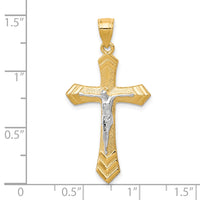 Load image into Gallery viewer, 10K w/Rhodium Passion Crucifix Pendant
