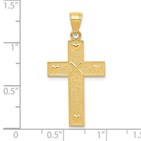 Load image into Gallery viewer, 10K Cross W/GOD LOVES ME On Reverse Pendant

