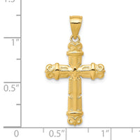 Load image into Gallery viewer, 10k Fleur de Lis Cross Pendant
