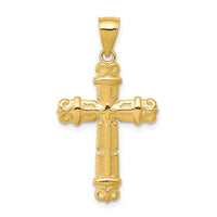 Load image into Gallery viewer, 10k Fleur de Lis Cross Pendant
