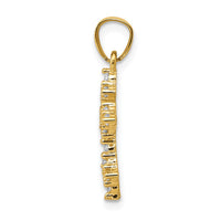 Load image into Gallery viewer, 10k CZ Passion Cross Pendant
