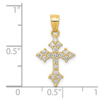 Load image into Gallery viewer, 10k CZ Passion Cross Pendant

