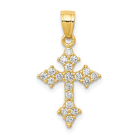 Load image into Gallery viewer, 10k CZ Passion Cross Pendant
