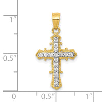 Load image into Gallery viewer, 10k CZ Cross Pendant
