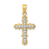 Load image into Gallery viewer, 10k CZ Cross Pendant
