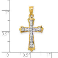 Load image into Gallery viewer, 10k CZ Cross Pendant
