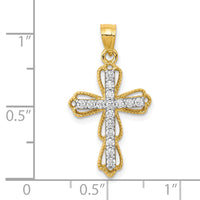 Load image into Gallery viewer, 10k CZ Filigree Cross Pendant

