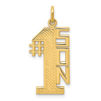Load image into Gallery viewer, 10K Lined Design #1 SON Charm
