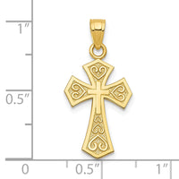 Load image into Gallery viewer, 10k Reversible Cross Charm

