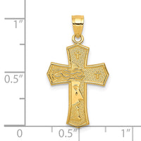 Load image into Gallery viewer, 10K Passion Cross W/ JESUS Reversible Pendant
