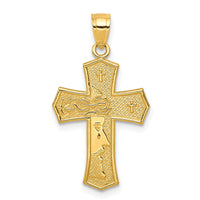 Load image into Gallery viewer, 10K Passion Cross W/ JESUS Reversible Pendant
