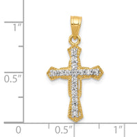 Load image into Gallery viewer, 10k CZ Cross Pendant
