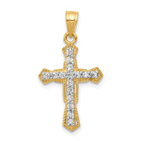 Load image into Gallery viewer, 10k CZ Cross Pendant
