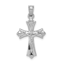 Load image into Gallery viewer, 10k White Gold Reversible Crucifix /Cross Pendant
