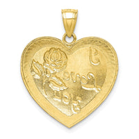 Load image into Gallery viewer, 10K Diamond-Cut I LOVE YOU Heart Charm
