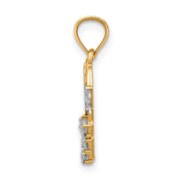 Load image into Gallery viewer, 10K W/Rhodium CZ #1 MOTHER In Heart Pendant
