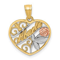Load image into Gallery viewer, 10K Two-Tone w/White Rhodium ABUELA Pendant

