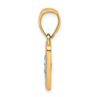 Load image into Gallery viewer, 10K w/Rhodium CZ Micropave 100 Dollar Bill Pendant
